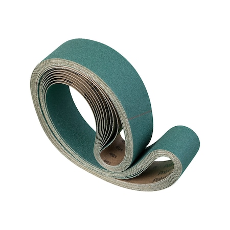Pferd Coated Belt, Zirc, 2"x48", 80 Grit, 2" W, 48" L, Coated, Zirconia Alumina, 80 Grit 49790